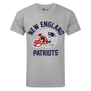 NFL Mens New England Patriots Helmet T-Shirt (L) (Grey)