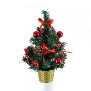 Robert Dyas Premier Red Dressed Tree - 1ft