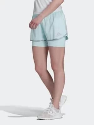 adidas Adizero Two-in-one Shorts, Green, Size S, Women