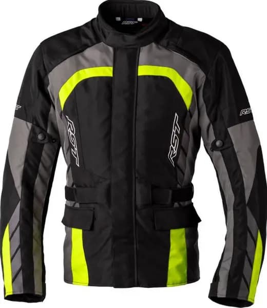 RST Alpha CE 5 Textile Jacket Men Black Gray Neon Yellow Size 42
