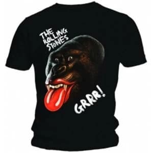 Rolling Stones Grrr Black Gorilla Mens Black T Shirt: Large