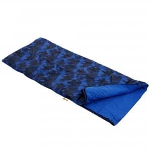 Maui Kids Polyester Lined Sleeping Bag - Oxford Blue Palm Tree Print