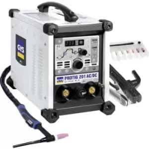GYS PROTIG 201 AC/DC HF FV TIG blow torch 10 - 160 A incl. blow torch