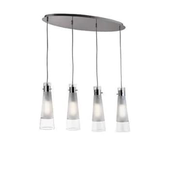 Kuky 4 Light Hanging Ceiling Pendant Light Chrome, E27