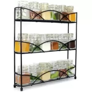 3 Tier Herb & Spice Rack Black M&W