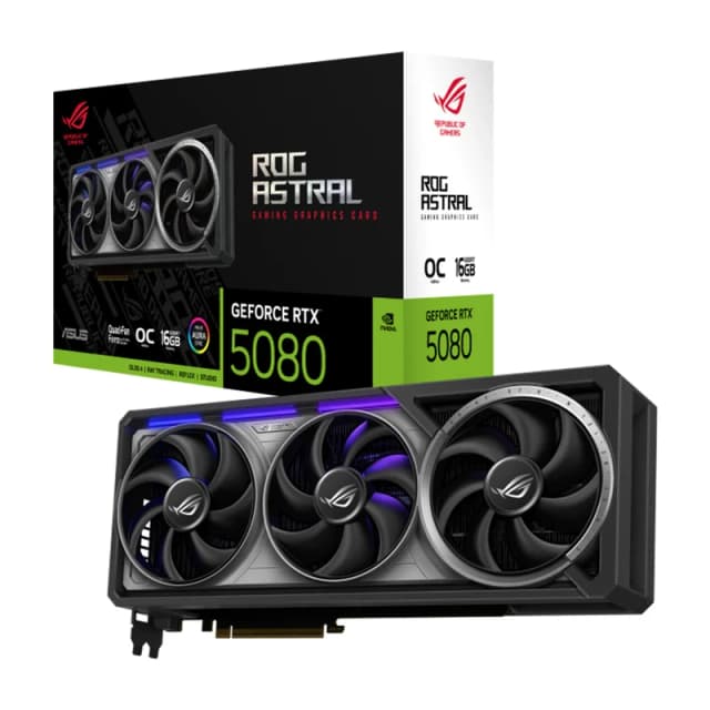 Asus ASUS NVIDIA GeForce RTX 5080 ROG ASTRAL OC Graphics Card for Gaming - 16GB ROG-ASTRAL-RTX5080-O16G-GAMING