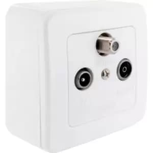 Schwaiger RDS908531 Antenna socket SAT, TV, FM Surface-mount Non-terminated