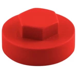Colour Match Hexagon Screw Cover Cap 5/16" x 16mm Poppy Red Pack of 1000