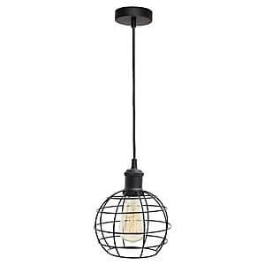 4lite WiZ Smart Blackened Silver Pendant with Bird Cage Shade and ST64 E27 Vintage Lamp