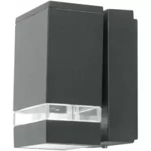 Loops - Outdoor IP44 Twin Wall Light Sconce Dark Grey LED 3.8W Bulb Outside External