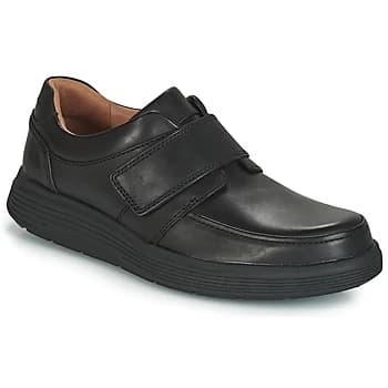 Clarks Un Abode Strap Shoes - Black Leather, Size 8, Men