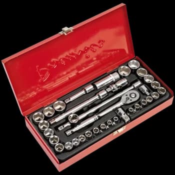 Sealey 35 Piece 3/8" Drive Socket Set Metric and Imperial 3/8"