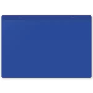 Document pouches, self adhesive, A4 landscape, pack of 10, blue