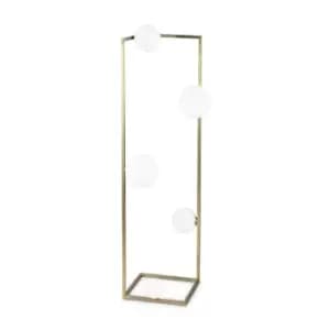 ANGOLO 5 Light Floor Lamp Brass, In-Built Switch