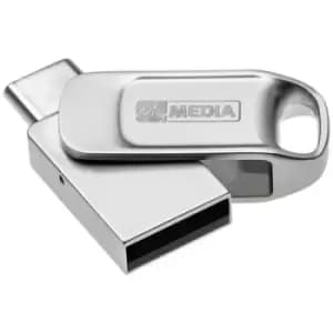 Verbatim My Dual USB 2.0 /USB C Drive USB stick 16GB Silver 69265 USB 2.0, USB-C