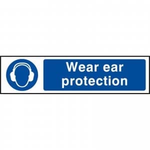 Scan Wear Ear Protection Sign 200mm 50mm Standard