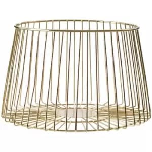 Premier Housewares Deco Fruit Basket Matte Gold Metal Wire Fruit Baskets for Kitchen Countertop Fruit Display And Storage 30 X 30 X 15.5