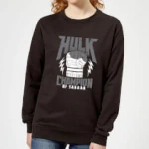 Marvel Thor Ragnarok Hulk Champion Womens Sweatshirt - Black
