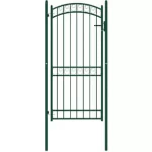 Fence Gate with Arched Top Steel 100x200cm Green Vidaxl Green