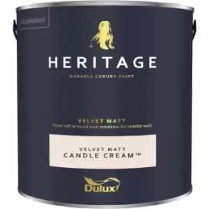 Dulux Heritage Velvet Matt Candle Cream Matt Emulsion Paint 2.5L