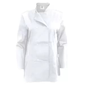 Dennys Womens/Ladies Long Sleeve Fitted Chef Jacket (2XL) (White)