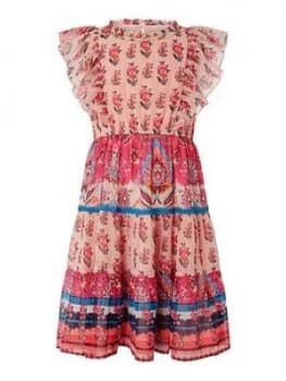 Monsoon Girls S.E.W. Paisley Dress - Coral