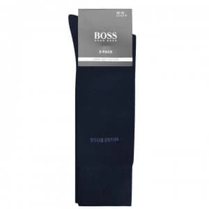 Hugo Boss 2 Pack Soft Cotton Socks Navy