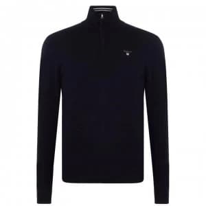 Gant Gant Half Zip Jumper - Navy 410