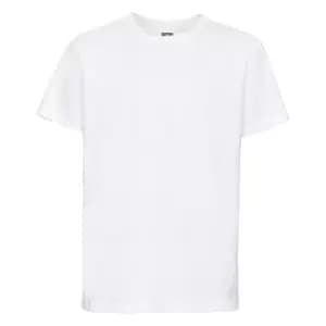 Russell Childrens/Kids Slim Short Sleeve T-Shirt (13-14 Years) (White)