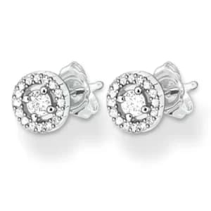 THOMAS SABO Silver Cubic Zirconia Small Round Cluster Stud...