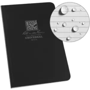 Rite in the Rain Memo Book, Side Bound Field Flex Cover, 4?" x 7¼" (64 Sheets) Grey / Black