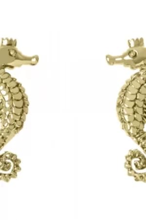Sara Miller The Piccadilly 18Ct GP Seahorse Stud Earrings SAJ1048