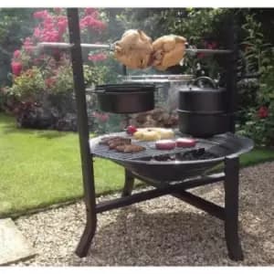 Gardeco Buffalo Large Rotisserie Chimenea Fire Pit Bowl Garden Heater BBQ