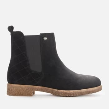 Barbour Womens Carla Suede Chelsea Boots - Black - UK 3