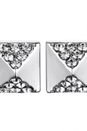Ladies Karl Lagerfeld Silver Plated Pave Pyramid Earrings 5378311