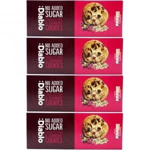 Diablo Choc Chip And Cranberry No Sugar Added 135g 4 Pack