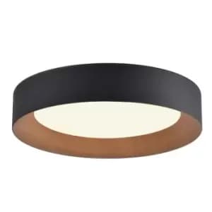 Lili LED Flush Ceiling Light 48W 2650Lm 3000K Black
