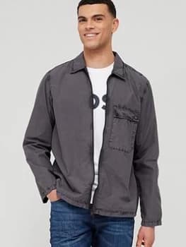 BOSS Lool Zip Overshirt - Dark Grey Size M Men