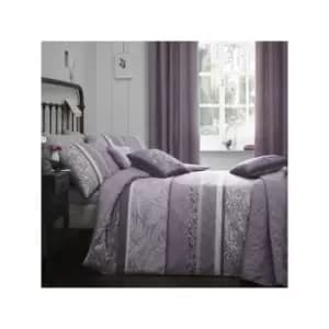 Dreams & Drapes Hanworth Reversible Duvet Cover Set, Heather, Double