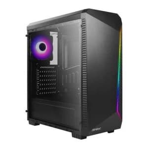Antec NX220 ATX Gaming Case with Window No PSU ARGB Rear Fan & Front ARGB LED Strip LED Control Button Black