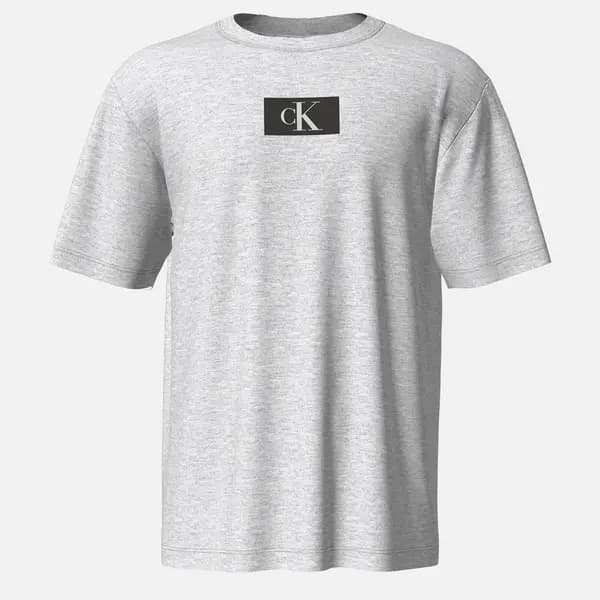 Calvin Klein Centre Logo Cotton Lounge T-Shirt - L Grey Underwear and Nightwear male 000NM2399EP7A L