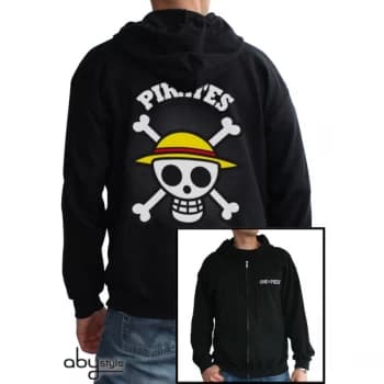 One Piece - Skull With Map Mens X-Large Hoodie - Black