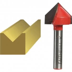 Faithfull V Groove Router Bit 19mm 13mm 1/4"