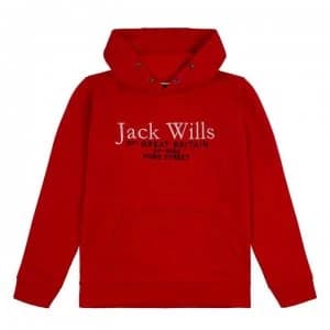 Jack Wills Script Hooded Hoodie - Tigerlilly