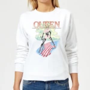 Queen Vintage Tour Womens Sweatshirt - White - 3XL