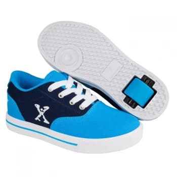 Sidewalk Sport Canvas Junior Roller Shoes - Blue/Navy
