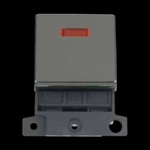 Click Scolmore MiniGrid 20A Double-Pole Switch Ingot Module & Neon Black Nickel - MD023BN