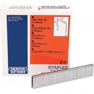 Draper Staple 22mm Pack of 5000
