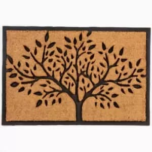 Esselle Chadderton 60X90Cm Tree Of Life Rubber Backed Coir Brush Mat