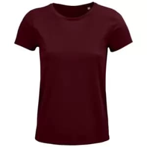 SOLS Womens/Ladies Crusader Organic T-Shirt (L) (Burgundy)